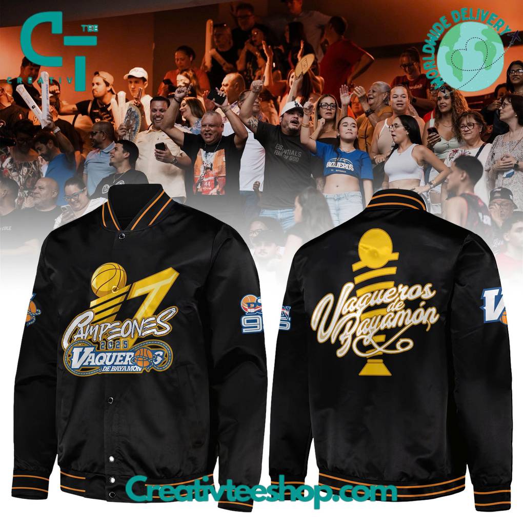 Vaqueros de Bayamon 17 Campeones BSN Black Bomber Jacket