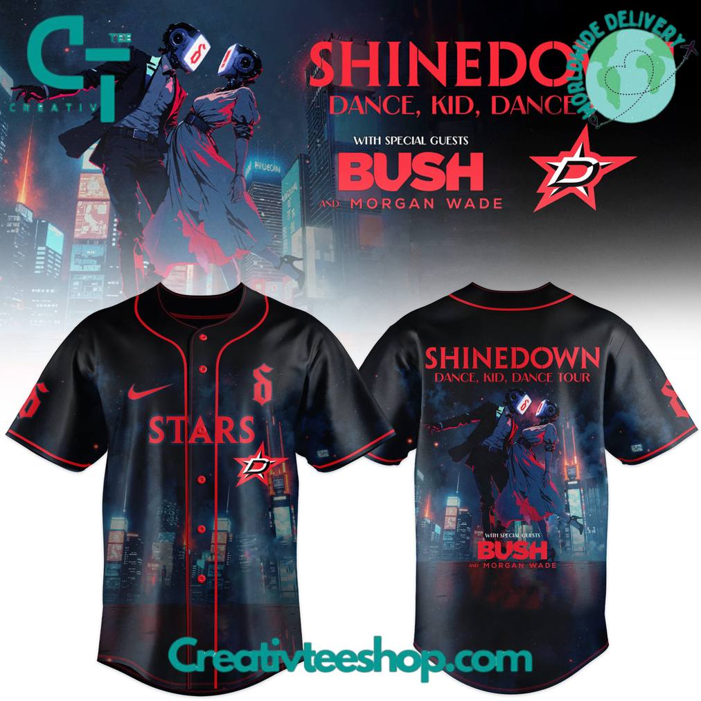 Dallas Stars x Shinedown DanceKidDance Tour 2025 Baseball Jersey