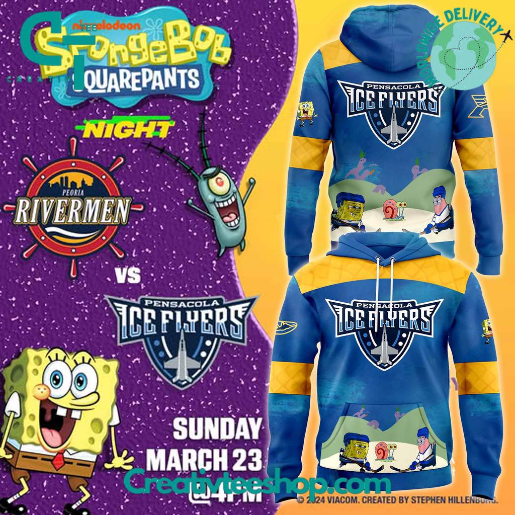 Pensacola Ice Flyers x Spongebob Squarepants Special Hoodie