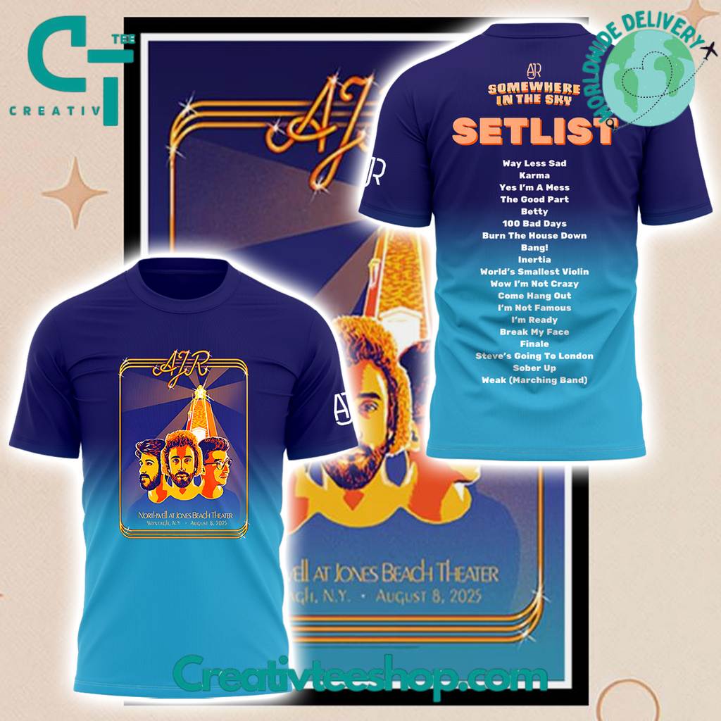 AJR Tour 2025 Setlist Special Shirt
