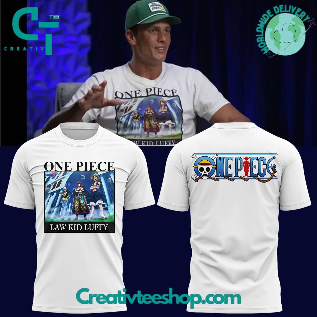 Tom Brady One Piece Law Kid Luffy Special White Tee