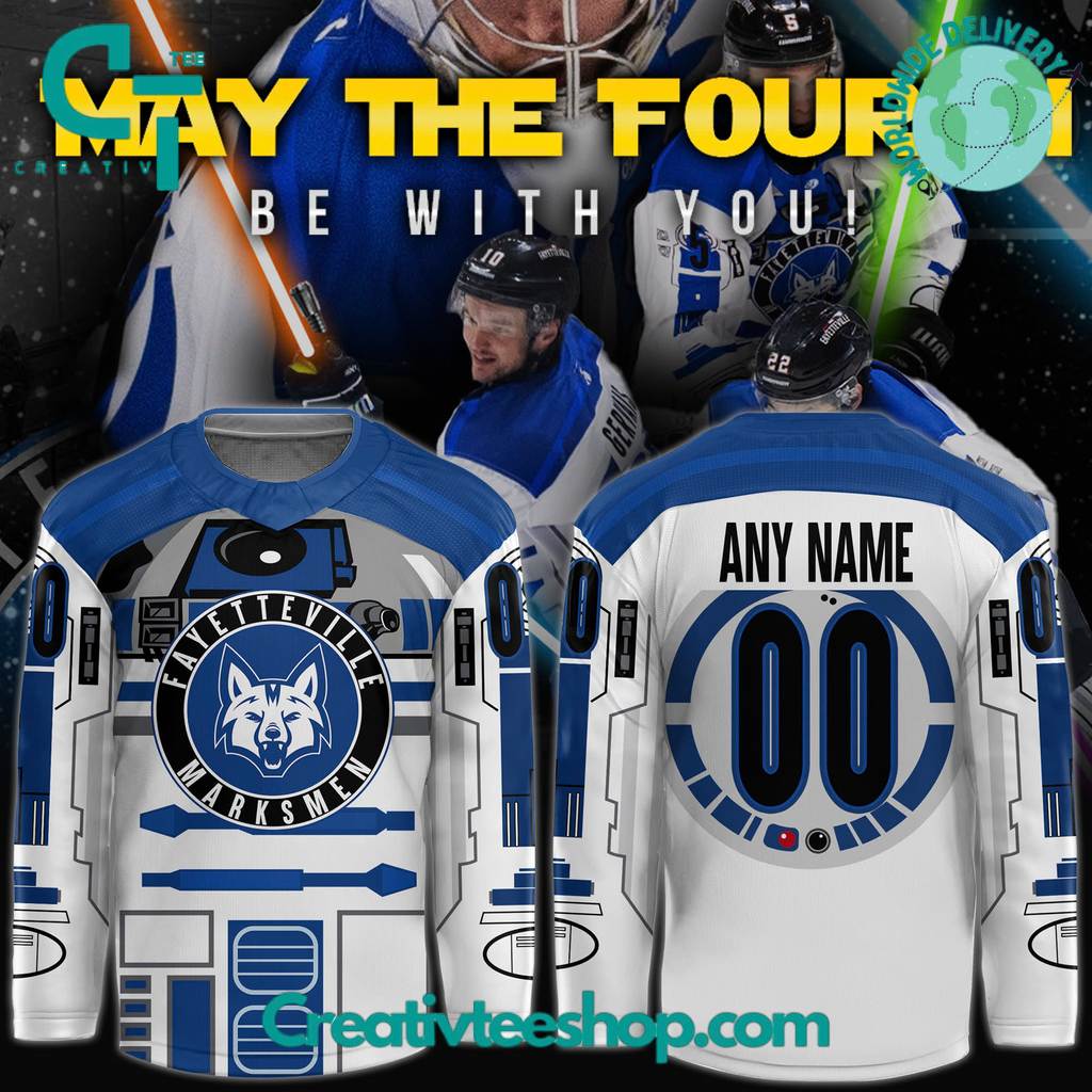 Fayetteville Marksmen x Star Wars Special White Hockey Jersey