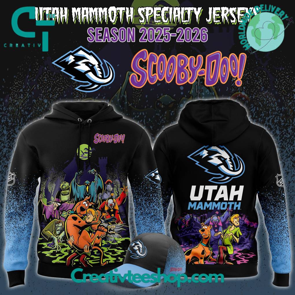 Utah Mammoth x ScooByDoo Night 2025 Special Hoodie