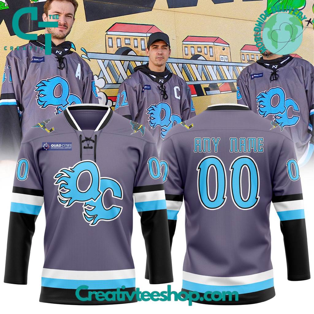 Quad City Storm Professional Special Grey Hockey Jersey