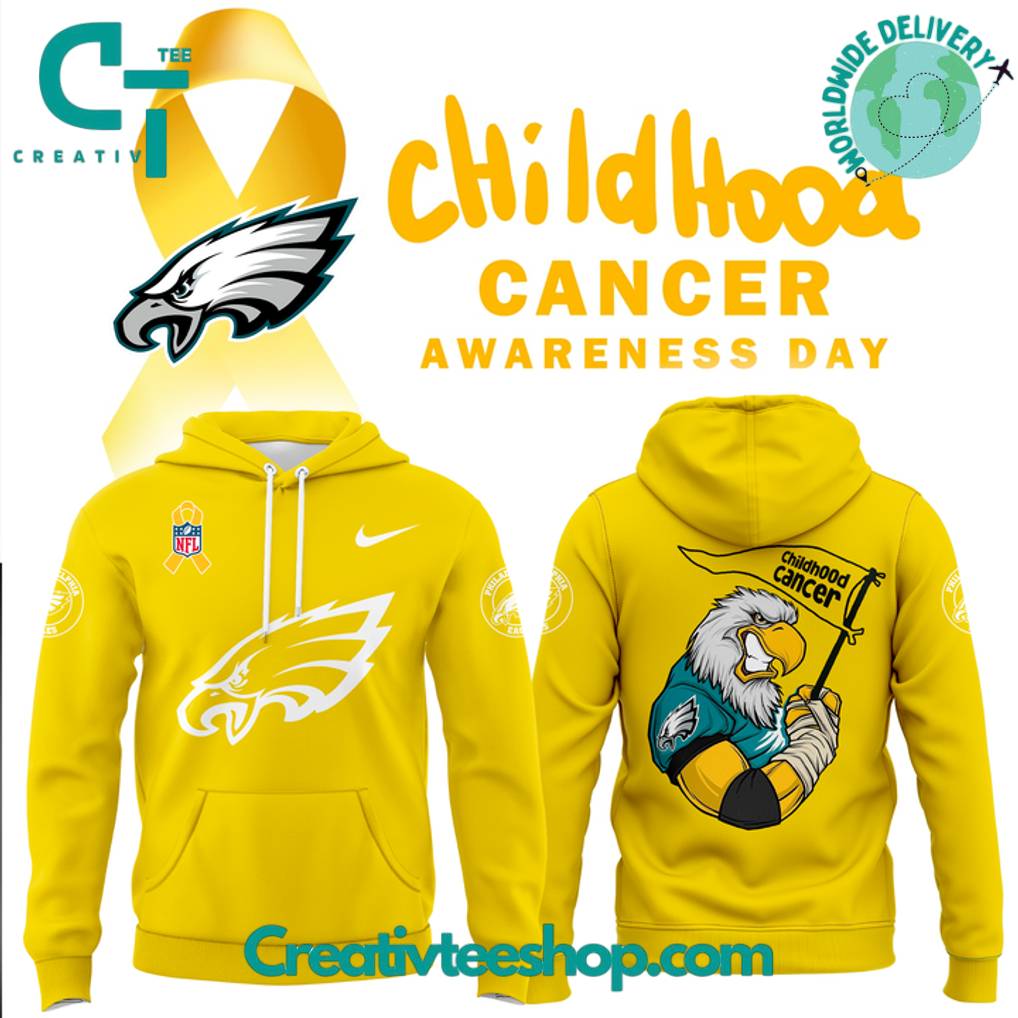 Philadelphia Eagles Childhood Cancer Awareness Day 2025 Hoodie