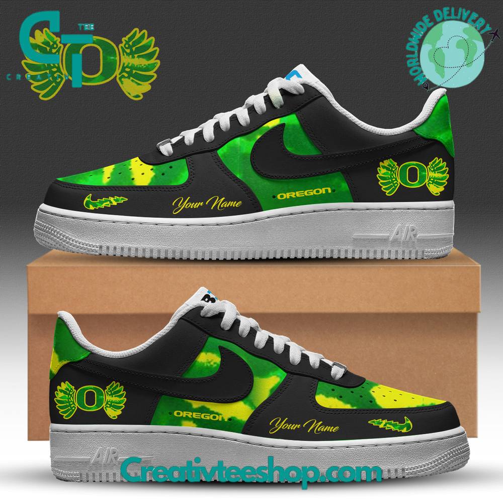 Oregon Ducks x Grateful Dead Special Collab Air Force 1 Sneaker