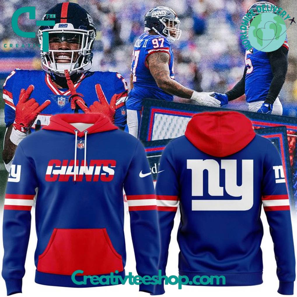 New York Giants Vintage Blue Hoodie