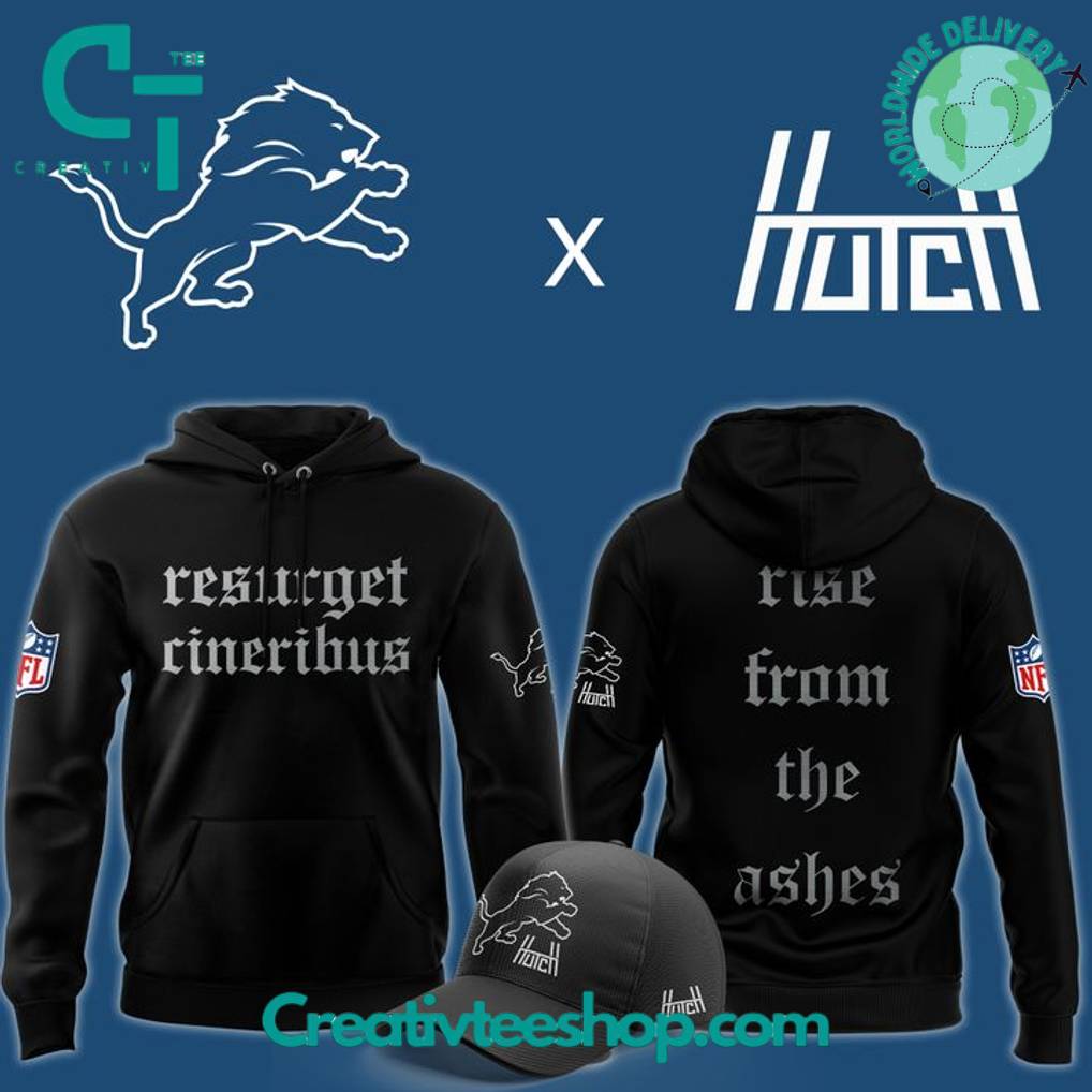 Detroit Lions x Aidan Hutchinson Black House of Hutch Resurget Cineribus Hoodie