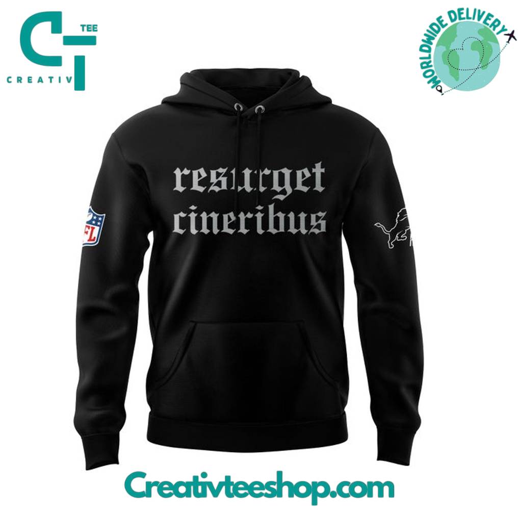 Detroit Lions x Aidan Hutchinson Black House of Hutch Resurget Cineribus Hoodie