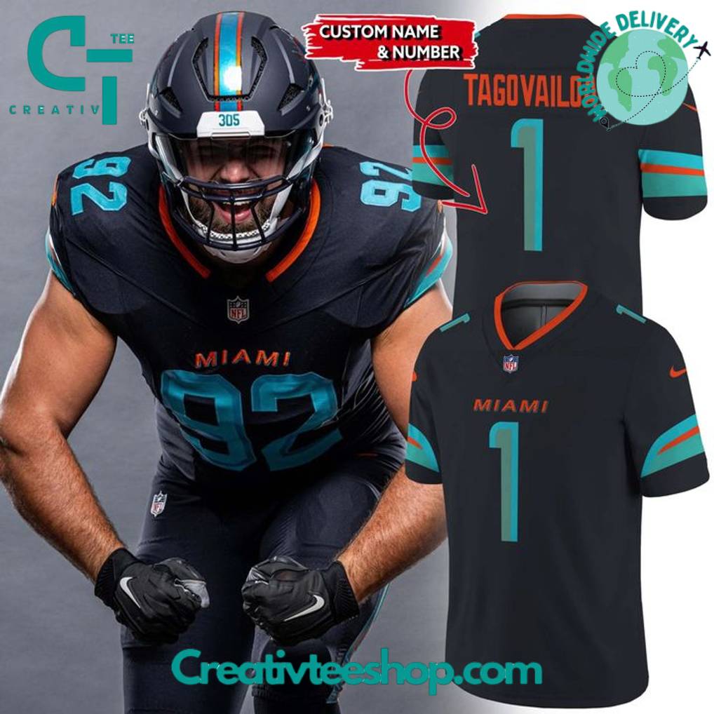 Miami Dolphins 2025 Rivalries Custom Football Jersey Miami Dolphins 2025 Rivalries Custom Football Jersey