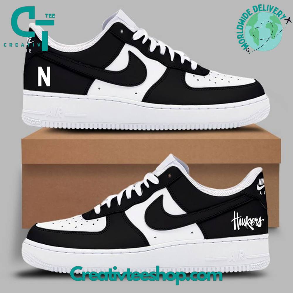 Nebraska Cornhuskers Dark Mode Special Air Force 1 Sneaker