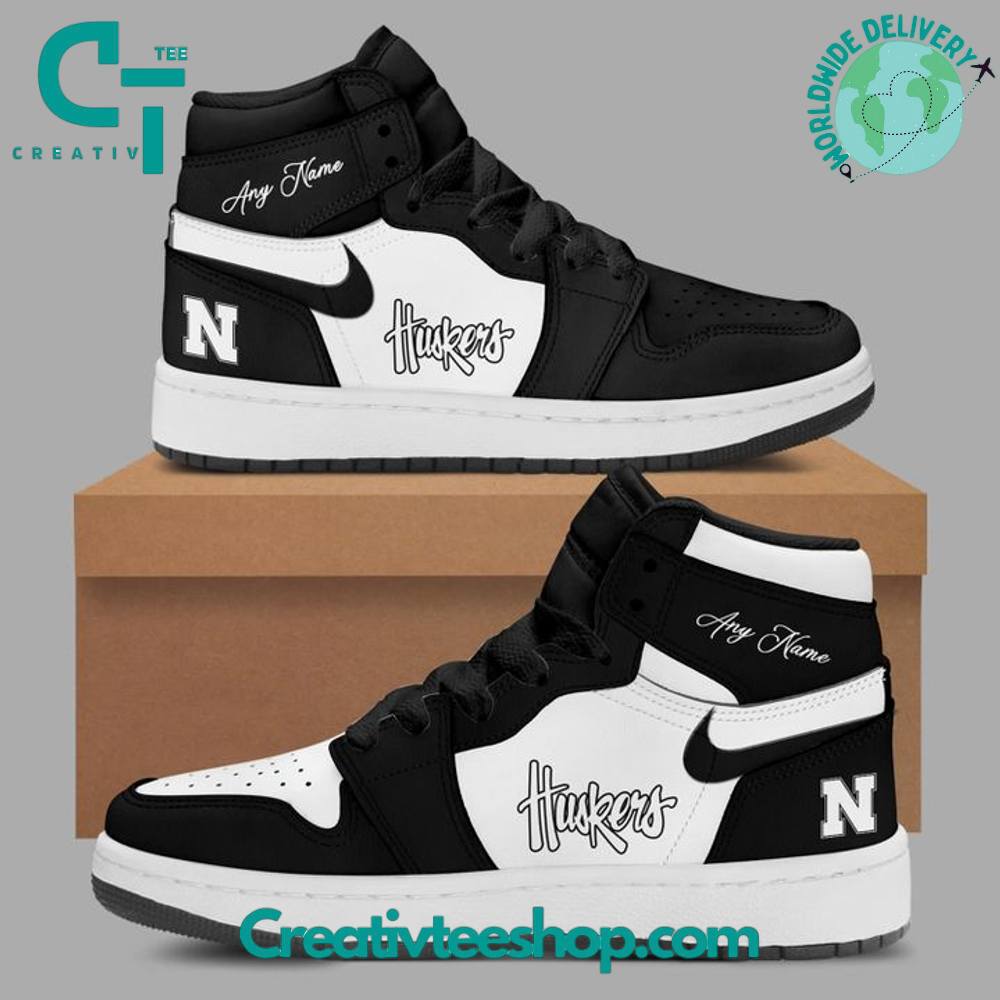 Nebraska Cornhuskers Dark Mode Special Air Jordan 1 Sneaker