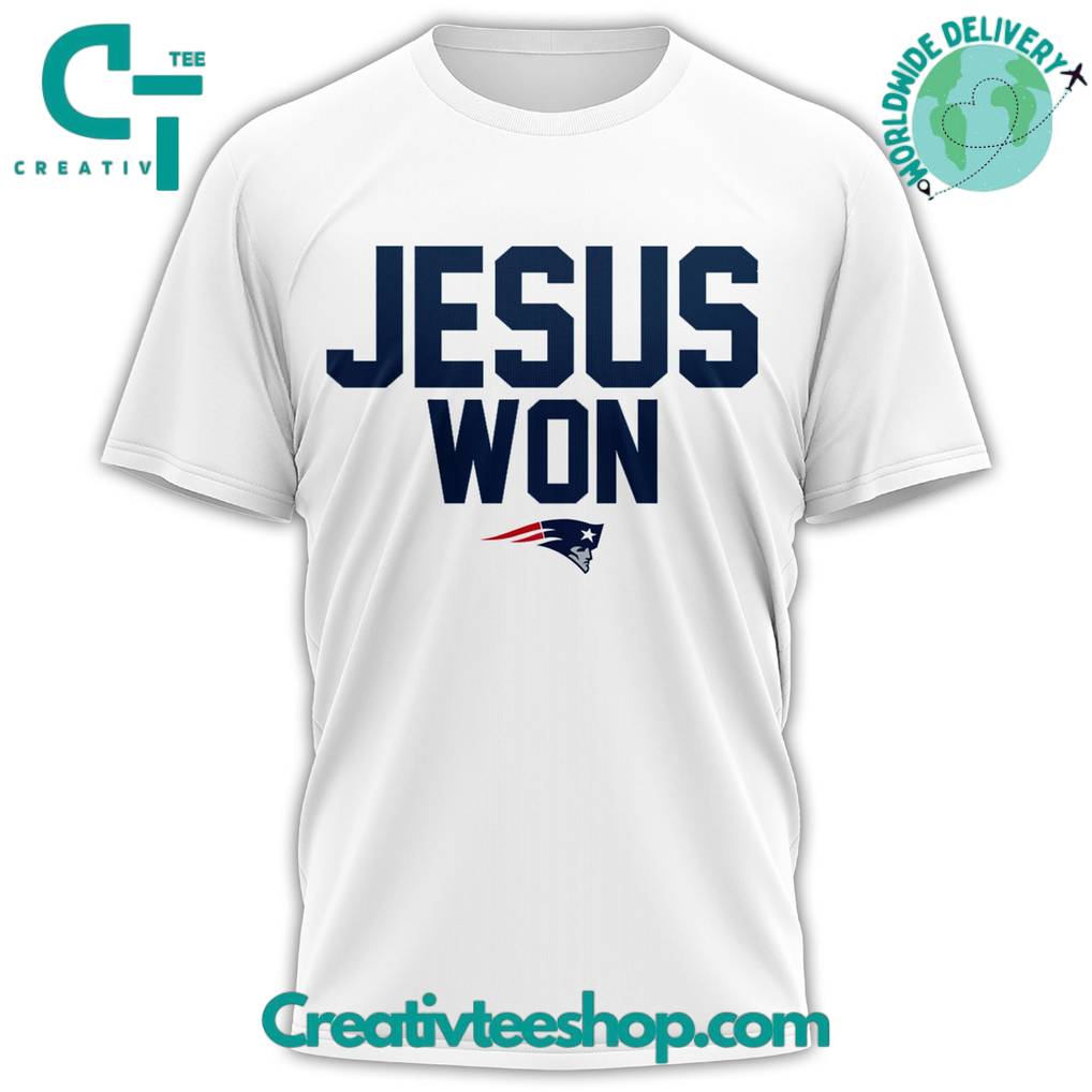 New England Patriots Jesus Won Tee
