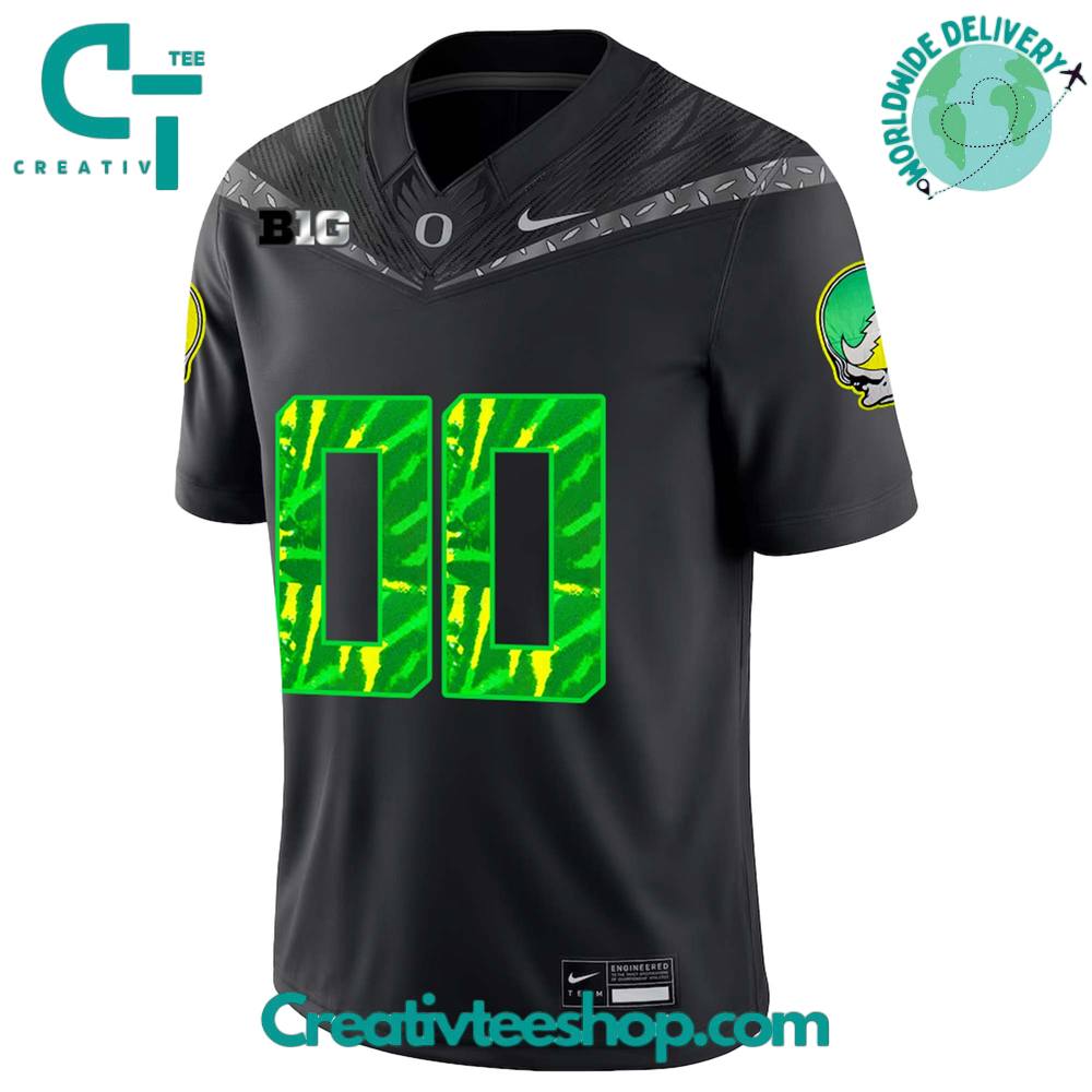 Oregon Ducks x Grateful Dead Special Collab Football Jersey
