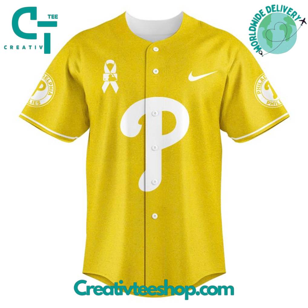 Philadelphia Phillies x Childhood Cancer Awareness Day 2025 Special Baseball Jersey