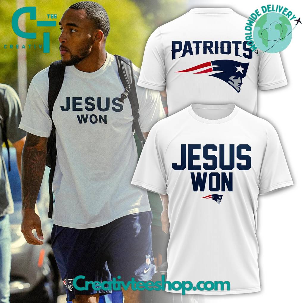 New England Patriots Jesus Won Tee