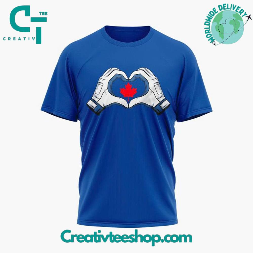 Toronto Blue Jays Canada Heart Hands T-Shirt