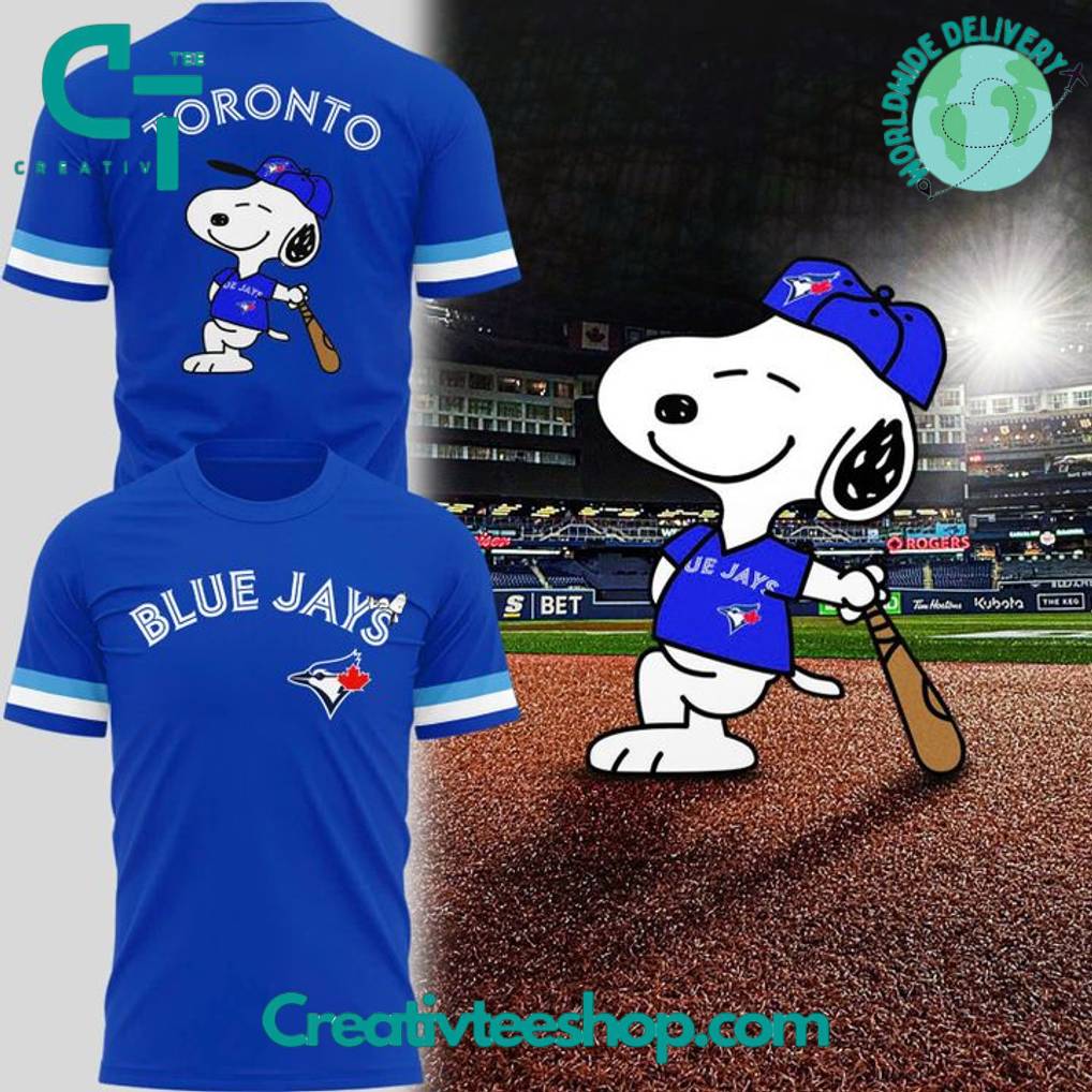 Toronto Blue Jays Peanuts Night Snoopy T-Shirt  Limited Edition