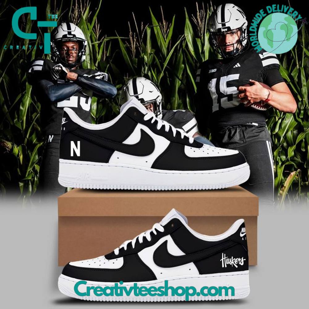 Nebraska Cornhuskers Dark Mode Special Air Force 1 Sneaker