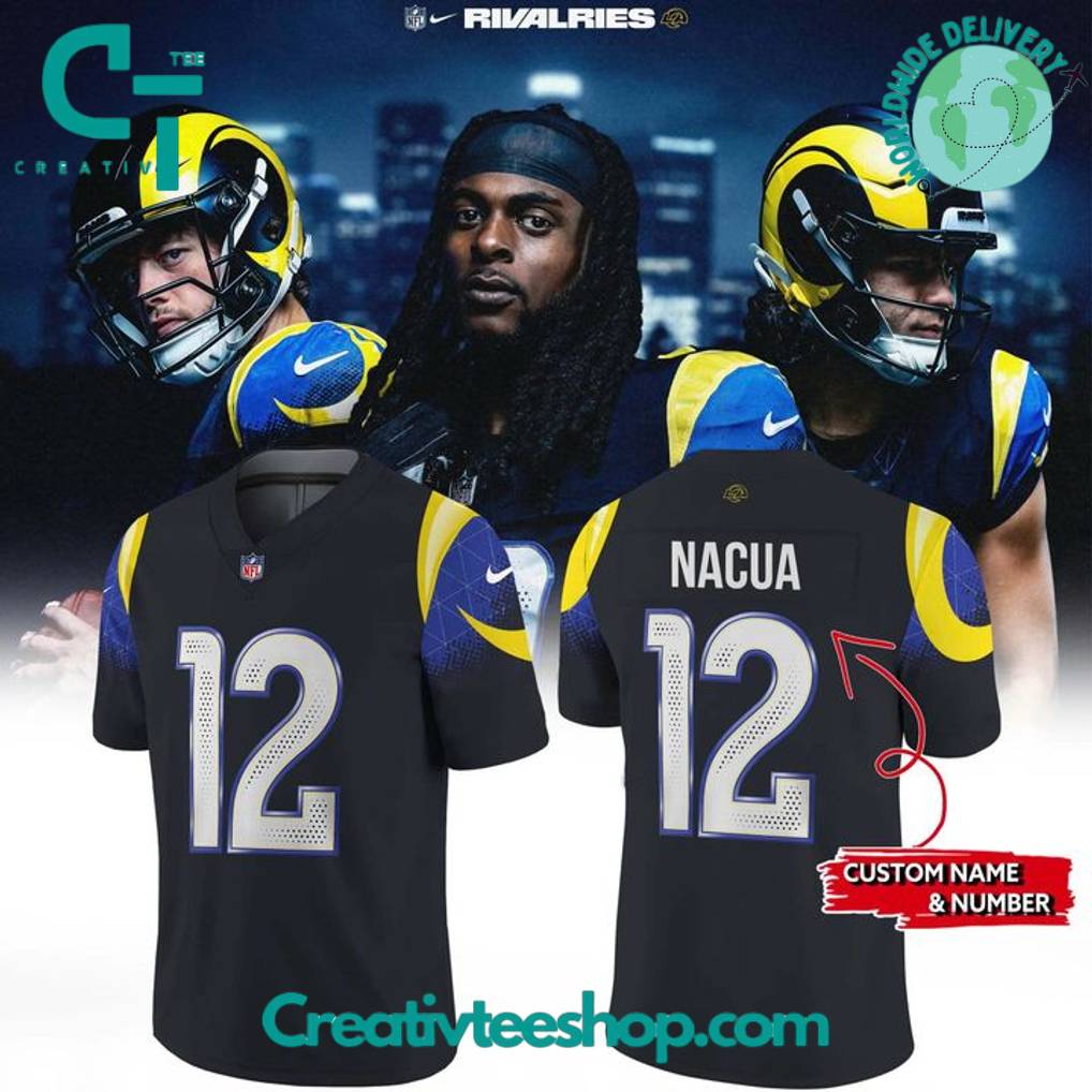 Los Angeles Rams 2025 Rivalries Custom Football Jersey