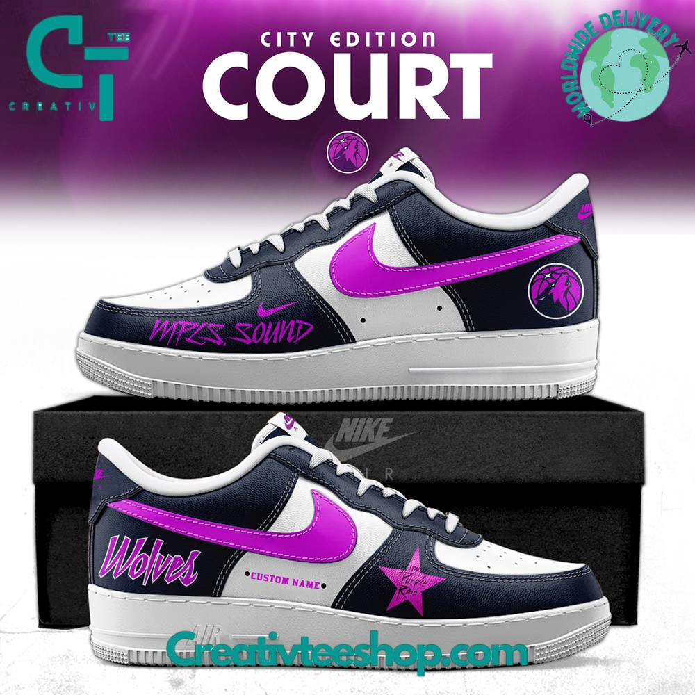 Minnesota Timberwolves 2025 City Edition Court Air Force 1 Sneaker