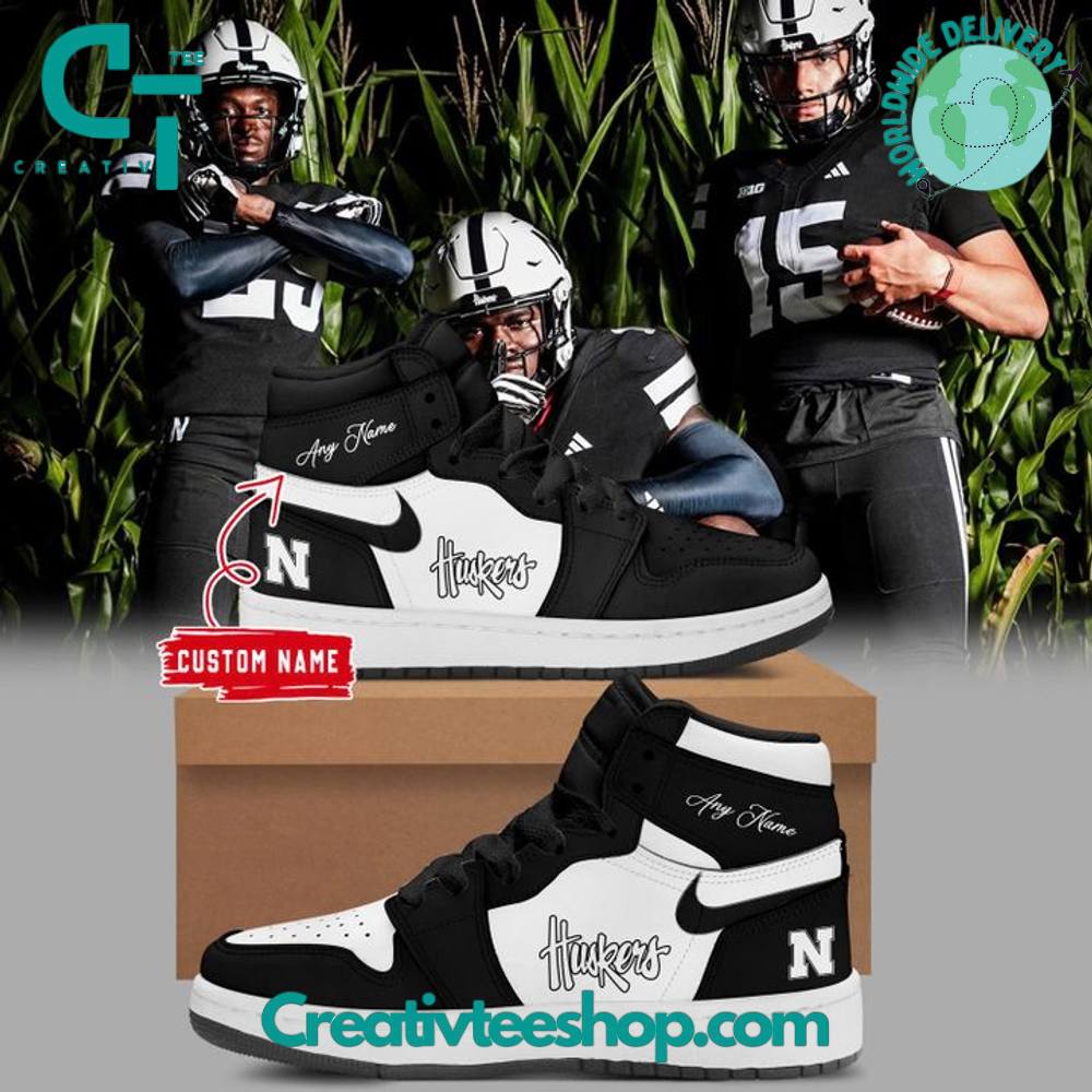 Nebraska Cornhuskers Dark Mode Special Air Jordan 1 Sneaker Nebraska Cornhuskers Dark Mode Special Air Jordan 1 Sneaker