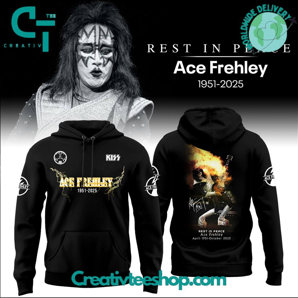 Ace Frehley – Founding guitarist for KISS – Rest in Peace Hoodie