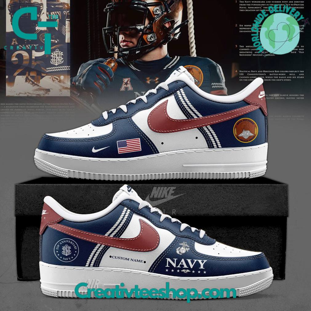Navy Midshipmen 250th Anniversary Uniform Special Air Force 1 Sneaker