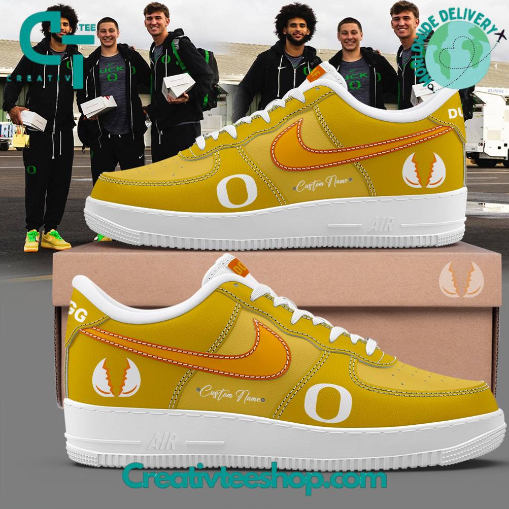 Oregon Ducks Fit for flight Go Ducks Custom Air Force 1 Sneaker