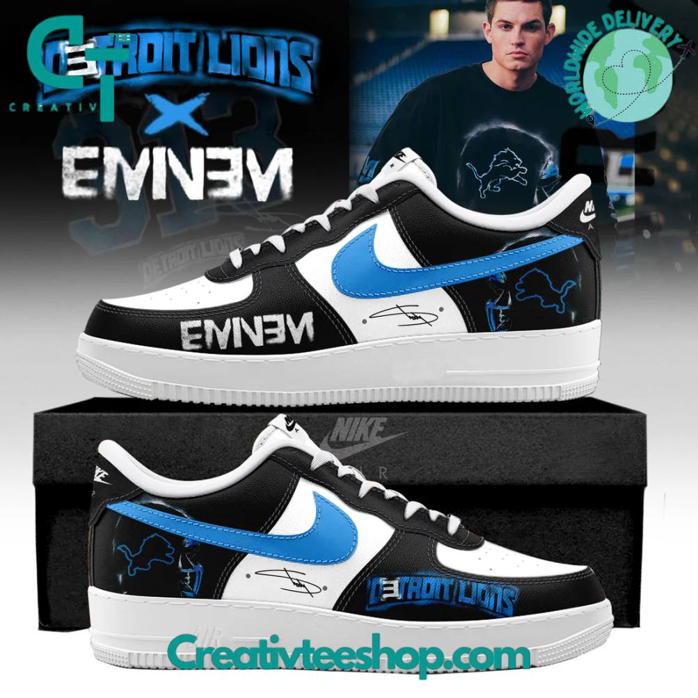 Eminem x Detroit Lions Thanksgiving Halftime Show Limited Edition Air Force 1 Sneaker