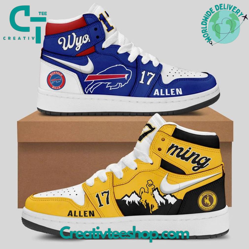 Josh Allen 17 Buffalo Bills x Wyoming Cowboys Air Jordan 1 Sneaker
