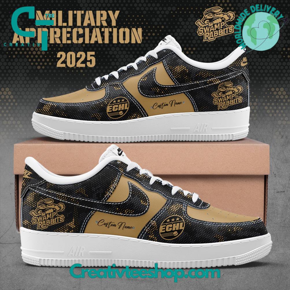 Greenville Swamp Rabbits 2025 Military Appreciation Custom Air Force 1