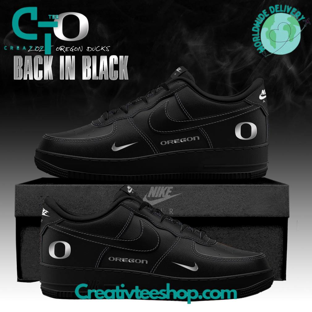 Oregon Ducks Back in Black 2025 Special Edition Air Force 1 Sneaker